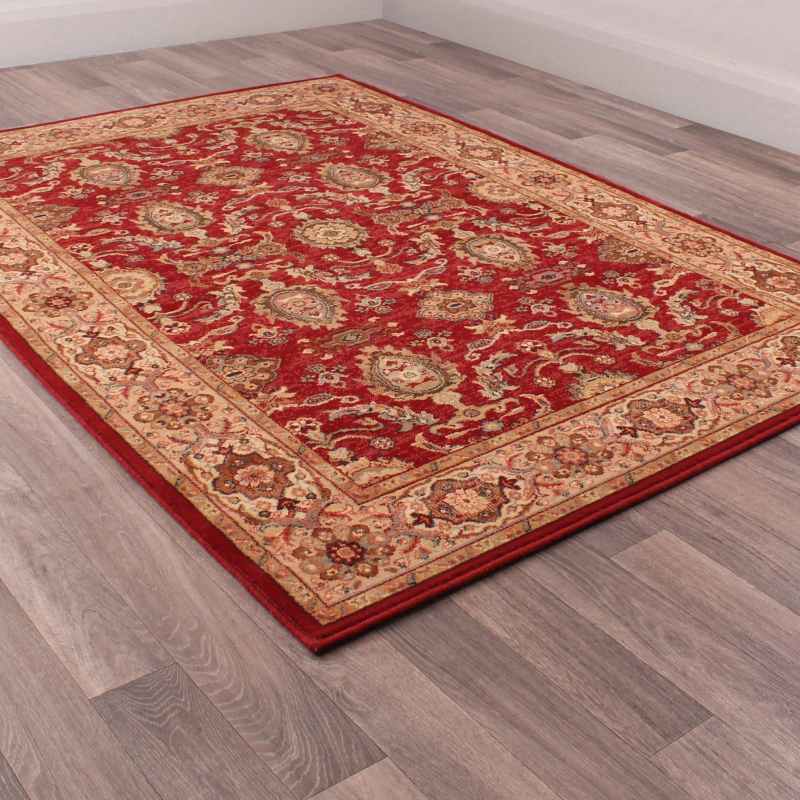 Keshan Supreme Herati Traditional Rugs in Red