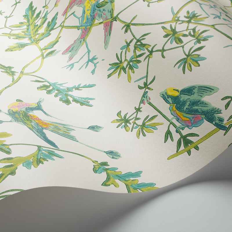 Hummingbirds Wallpaper 112 4015 by Cole & Son in Green Pink