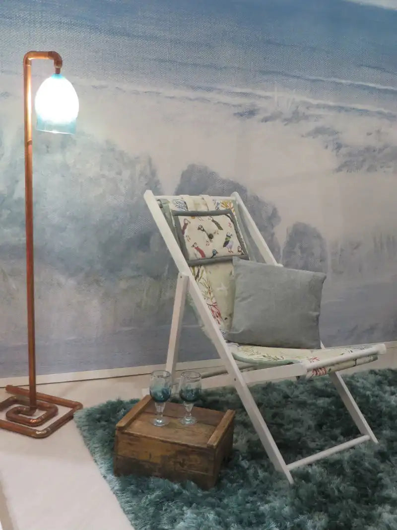 Asiatic plush plush ocean Blue, Green Living Room Shaggy Rug.