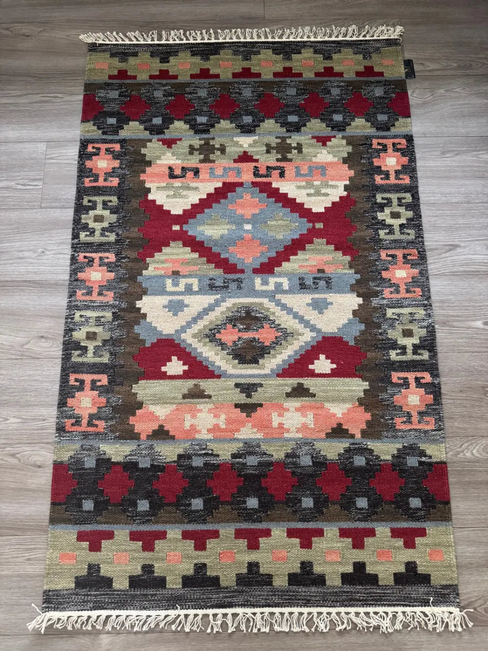 Hippie Kelim 09 Traditional Tribal Multicoloured Wool Rugs