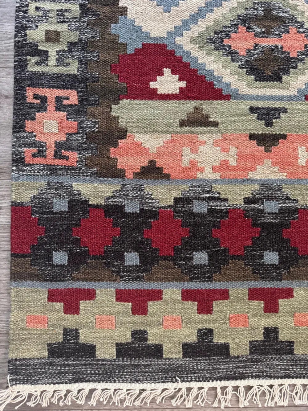 Hippie Kelim 09 Traditional Tribal Multicoloured Wool Rugs