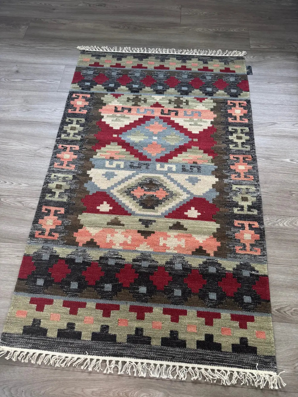 Hippie Kelim 09 Traditional Tribal Multicoloured Wool Rugs