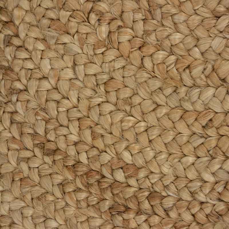 Indian Jute Modern Plain Circle Rugs in Natural