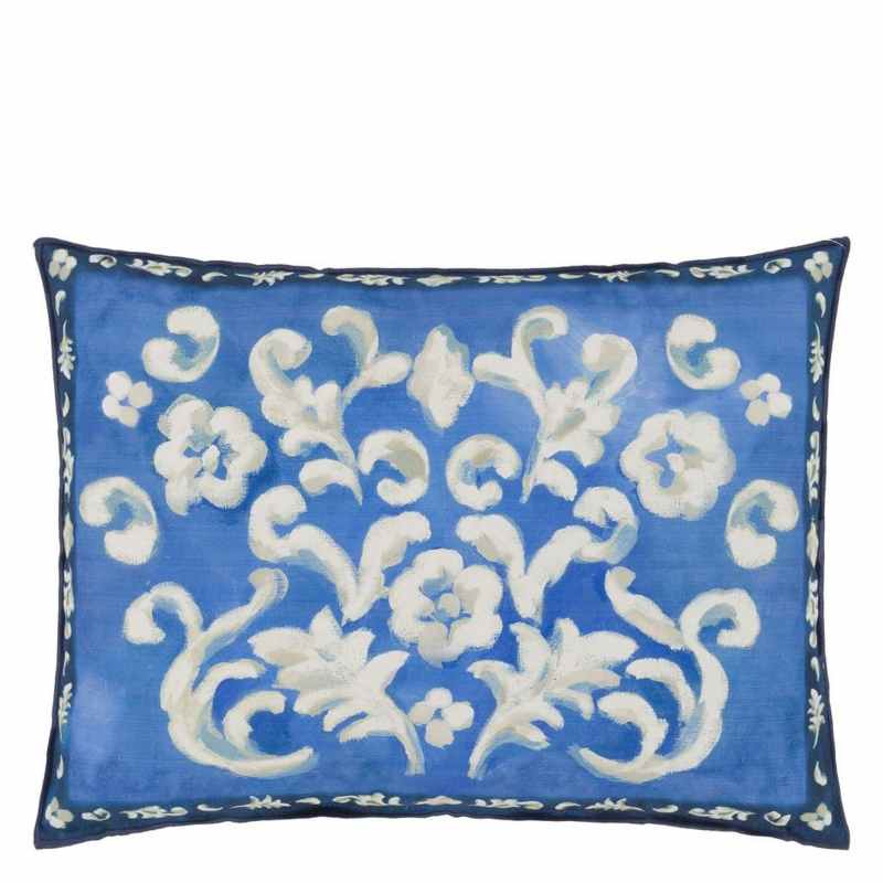Isolotto Cushion by Designers Guild in Cobalt Blue