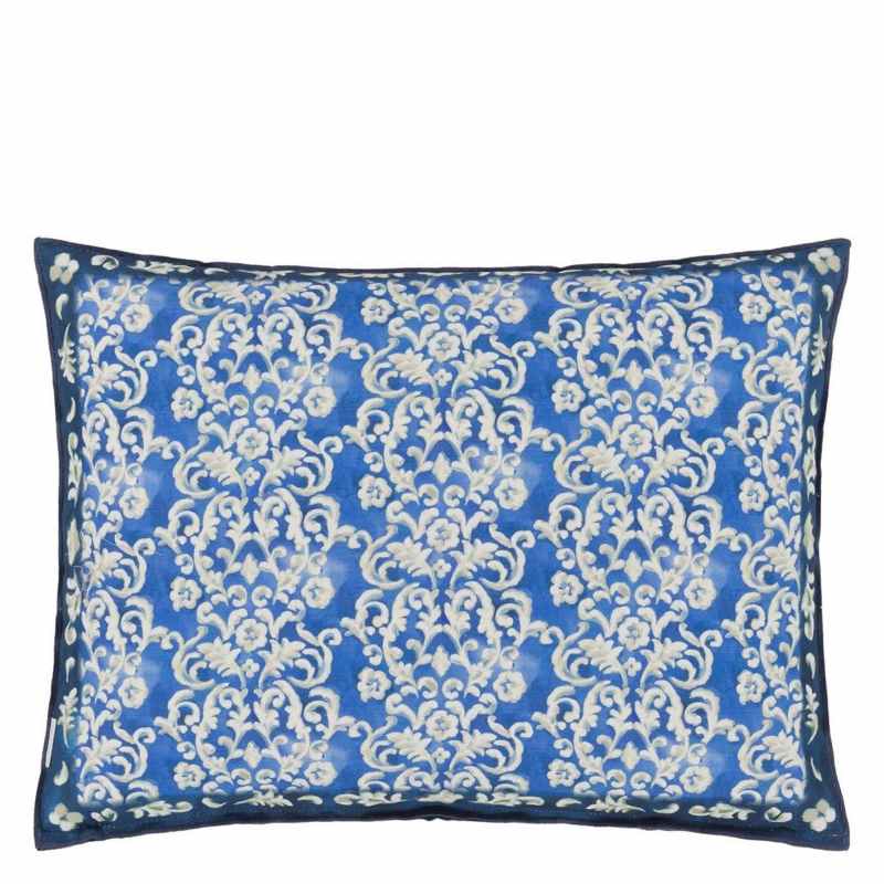 Isolotto Cushion by Designers Guild in Cobalt Blue