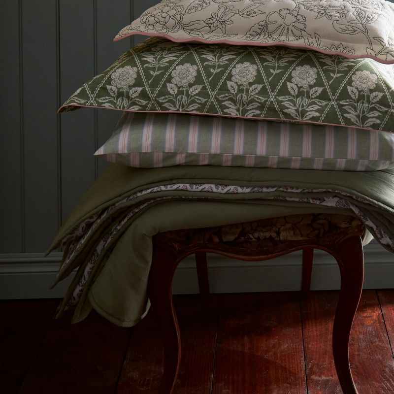 Juliette Rice Stitch Cushion by Joules in Creme White