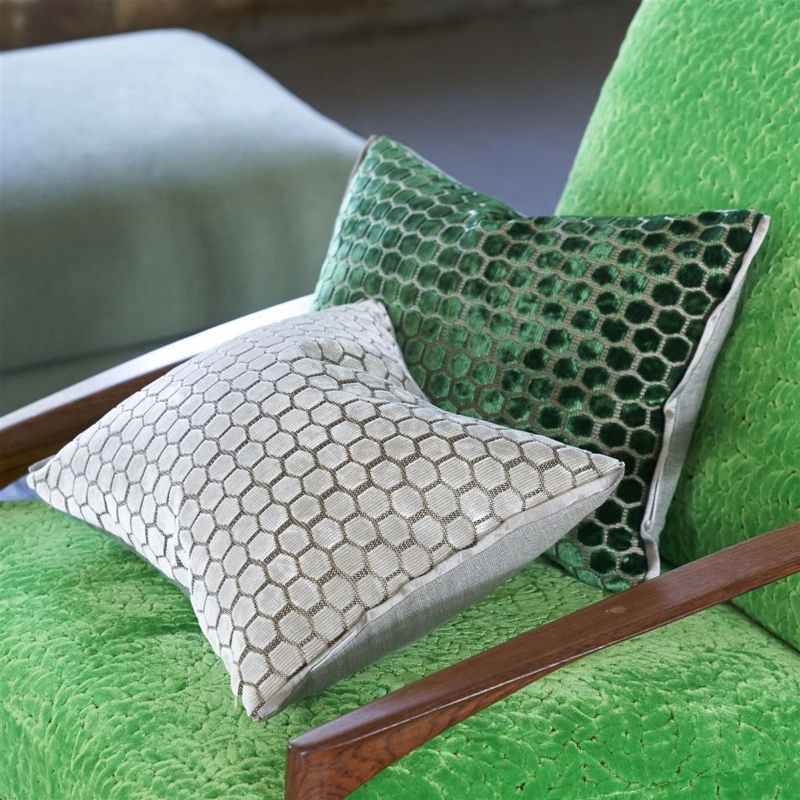 Jabot Cushion by Designers Guild in Emerald Green