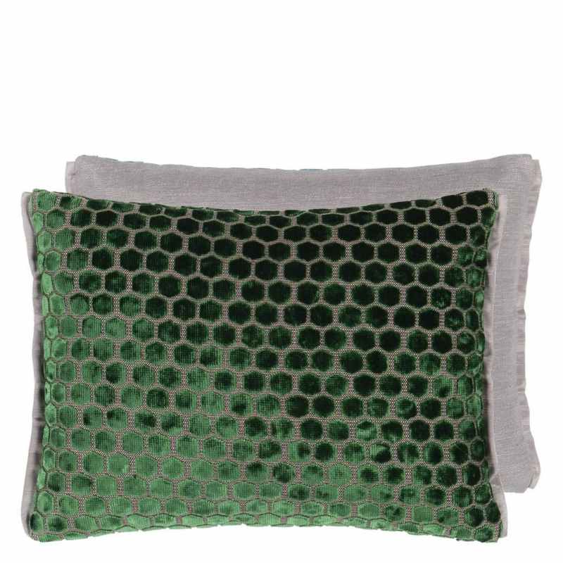 Jabot Cushion by Designers Guild in Emerald Green
