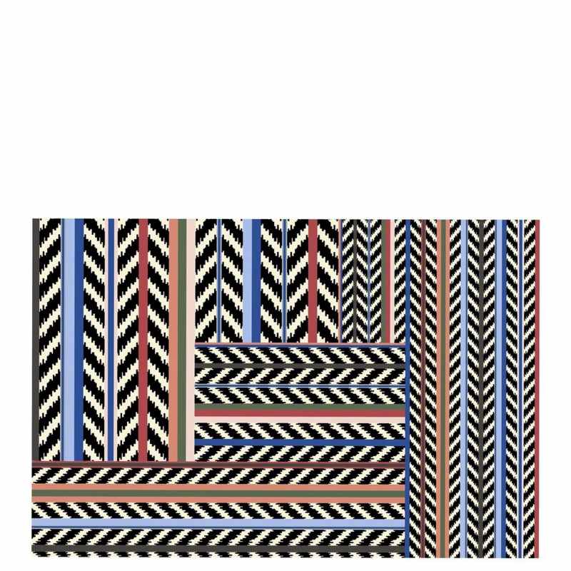 Jaipur Stripe Rugs by Christian Lacroix in Azur Multi