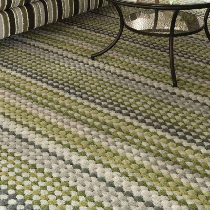 Kalika Designer Wool rugs by William Yeoward in Sage Green
