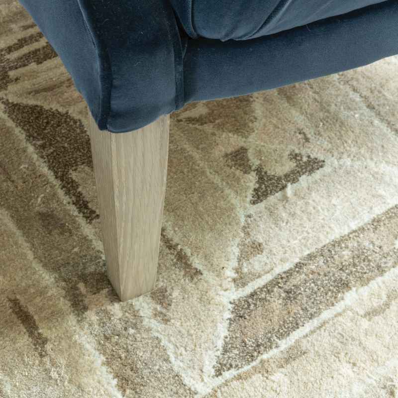 Kashan Designer Bamboo Rugs in Cloud Grey by William Yeoward