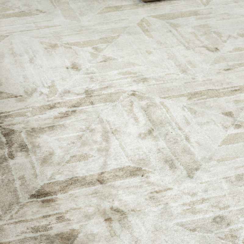 Kashan Designer Bamboo Rugs in Cloud Grey by William Yeoward