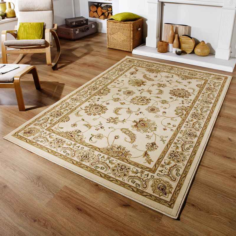 Kendra Traditional Round Circle Rug 233O X in Cream