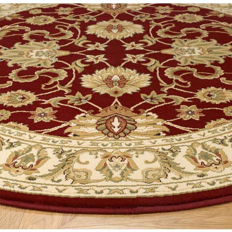 Kendra Traditional Round Circle Rug 45 M in Red