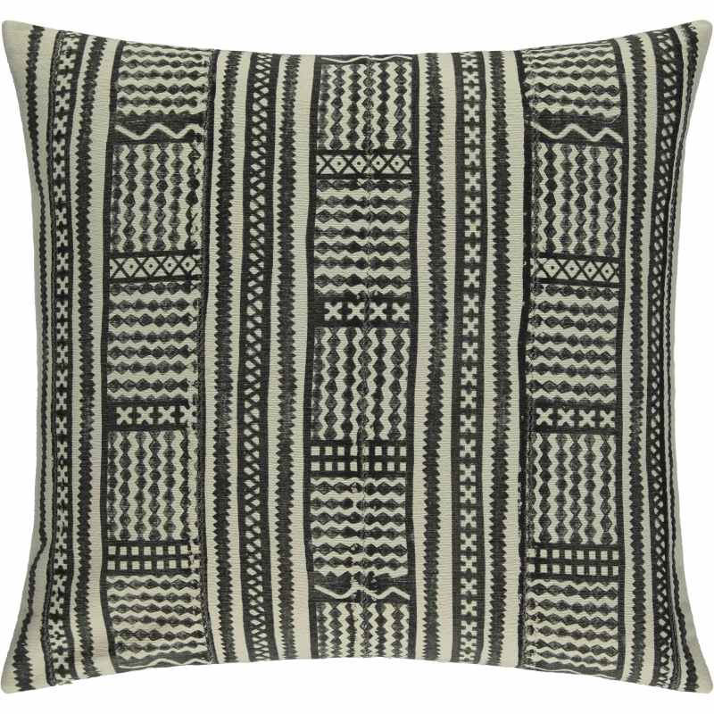 Kuba Geometric Cushion by William Yeoward in Noir Black