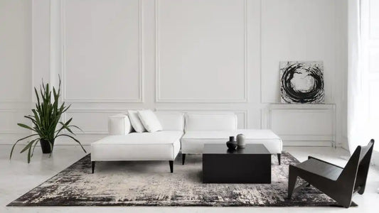 Asiatic kuza border grey Grey Living Room  Rug.