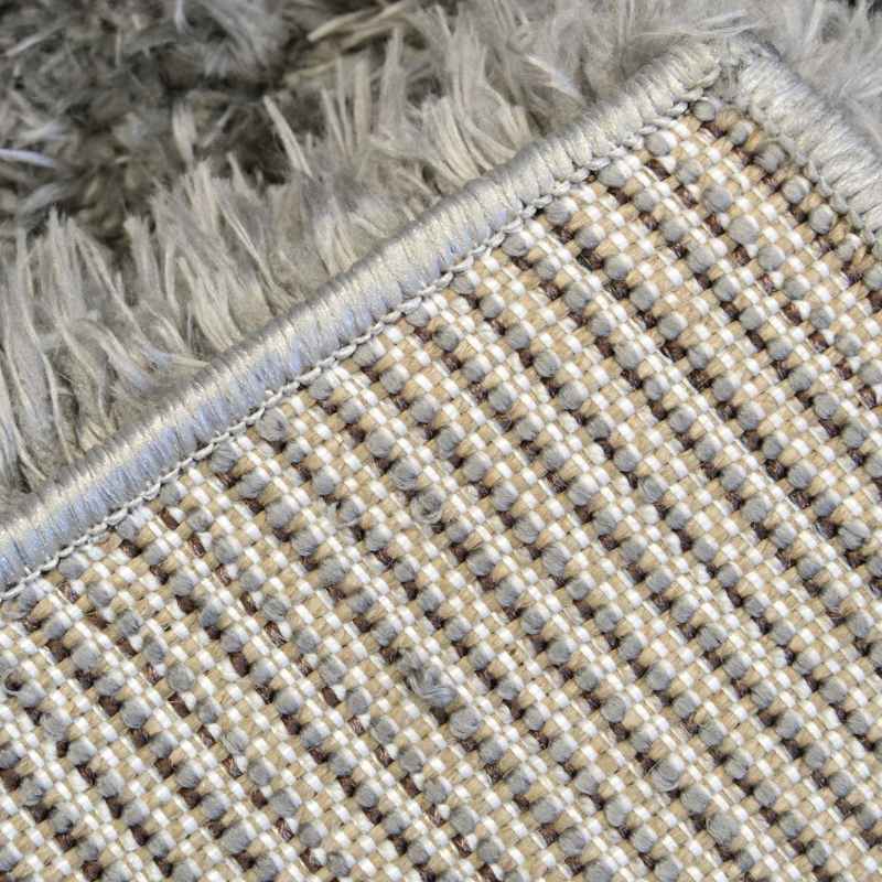 Lagom Modern Plain Shaggy Rugs in Mid Grey