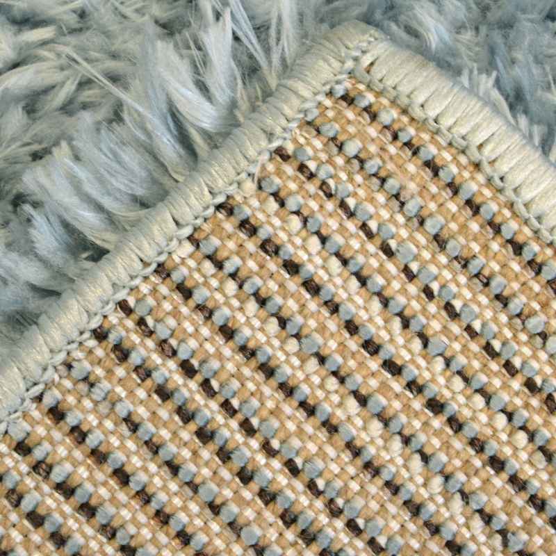 Lagom Modern Plain Shaggy Rugs in Duckegg Blue