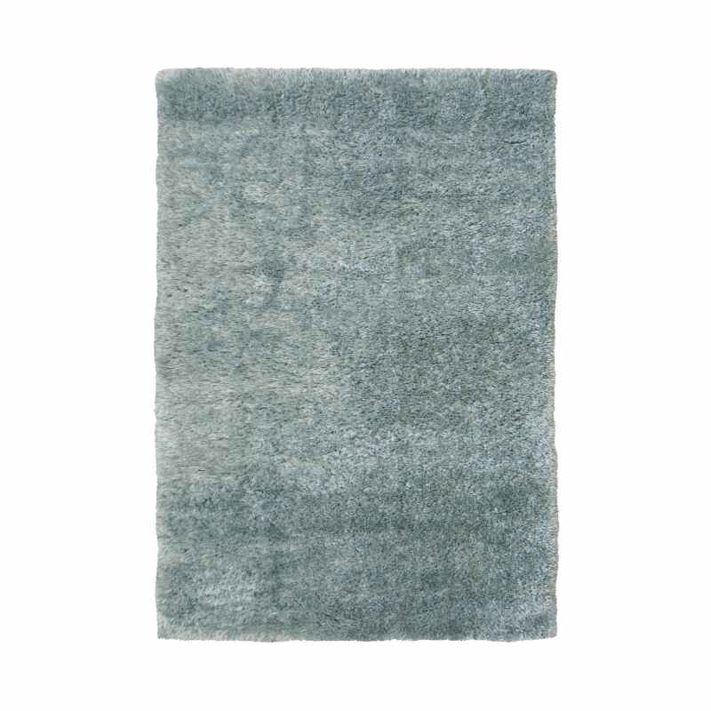 Lagom Modern Plain Shaggy Rugs in Duckegg Blue