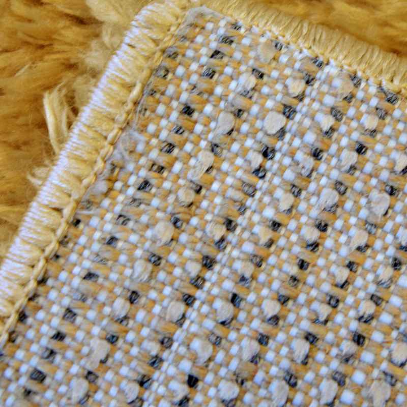 Lagom Modern Plain Shaggy Rugs in Ochre Yellow