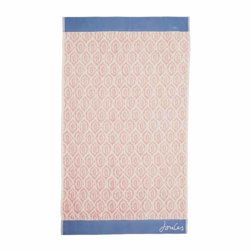 Leaf Trellis Botanical Cotton Towels by Joules in Pink