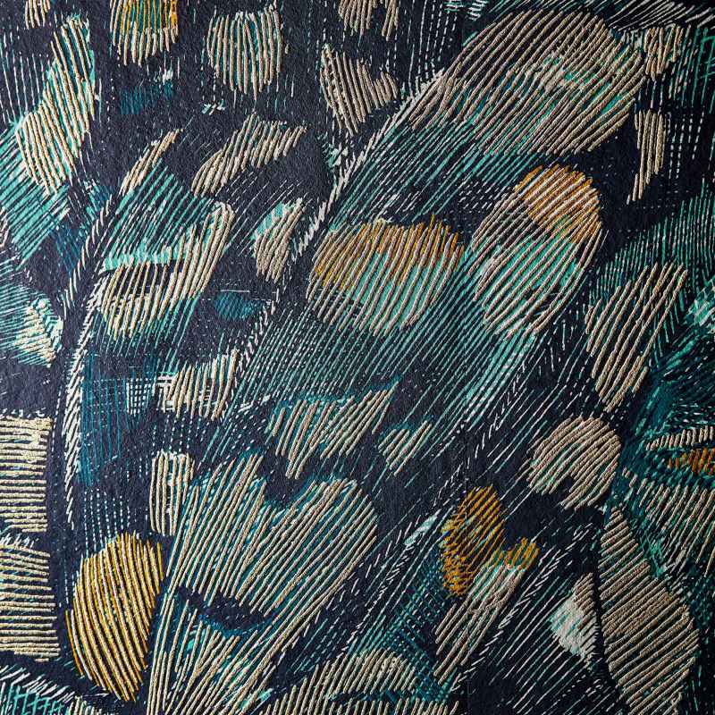 Lamina Wallpaper 112167 by Harlequin in Ink Marine Blue
