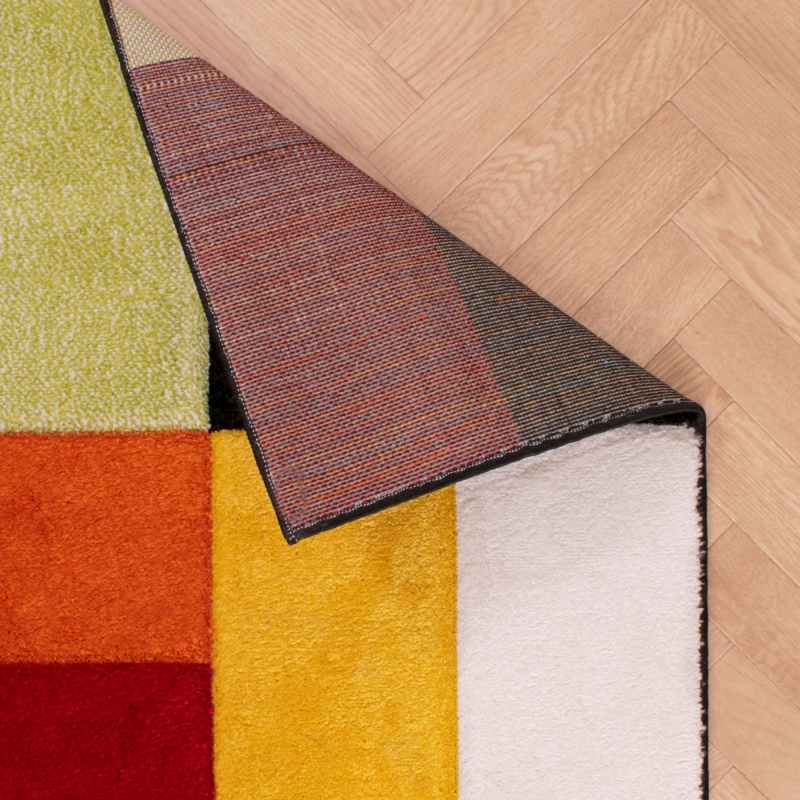 Spectra Largo Carved Geometric Modern Runner Rugs in Multi