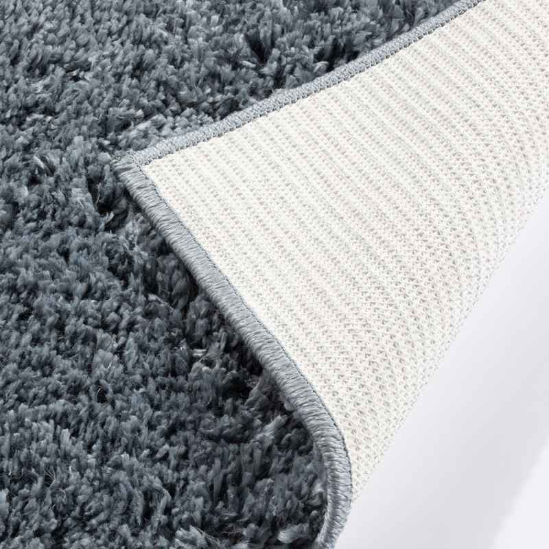 Larissa Washable Plain Shaggy Rug in Blue