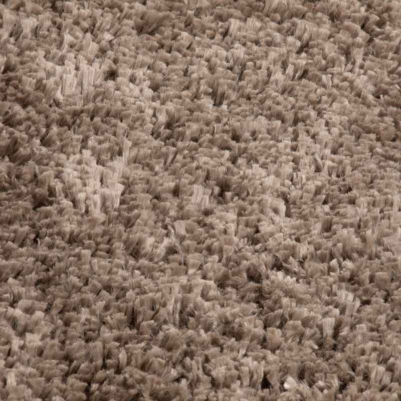 Larissa Washable Plain Shaggy Rug in Chocolate Brown