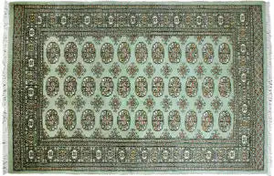 Asiatic bokhara green Green Living Room Wool Rug.