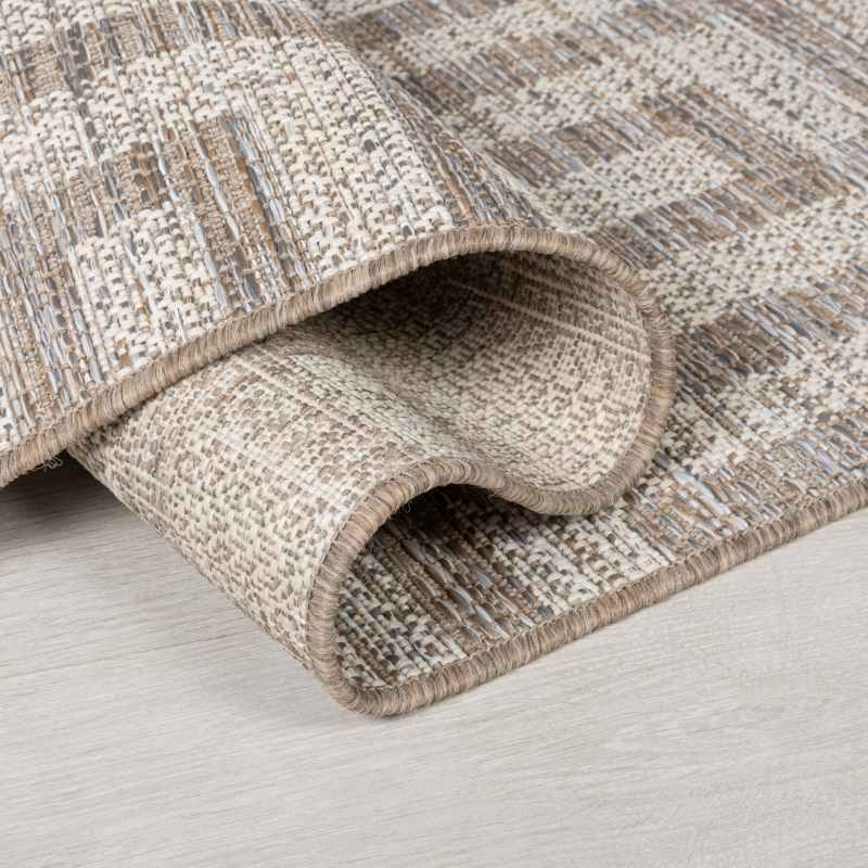 Lipari Salerno Outdoor Indoor Flatweave Rug in Grey