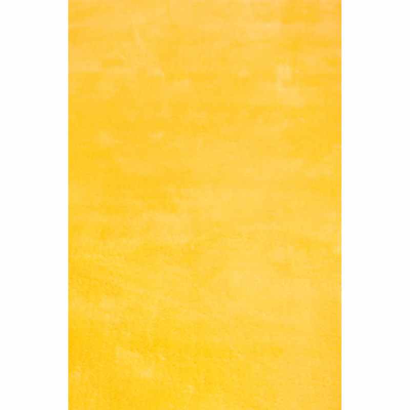 Lulu Modern Plain Shaggy Rugs in Gold Yellow