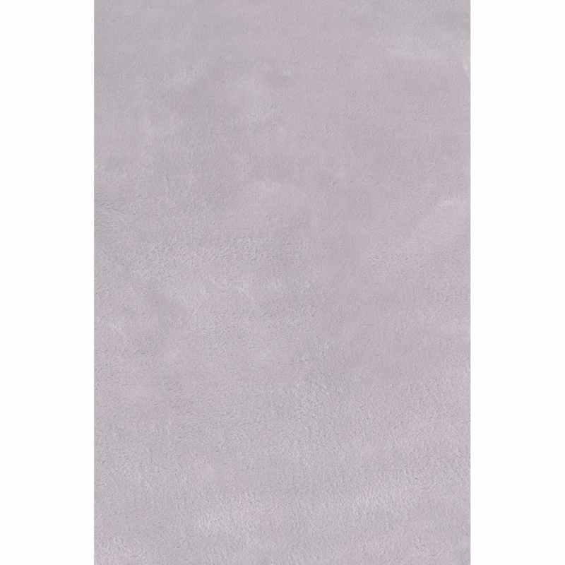 Lulu Modern Plain Shaggy Rugs in Silver Grey