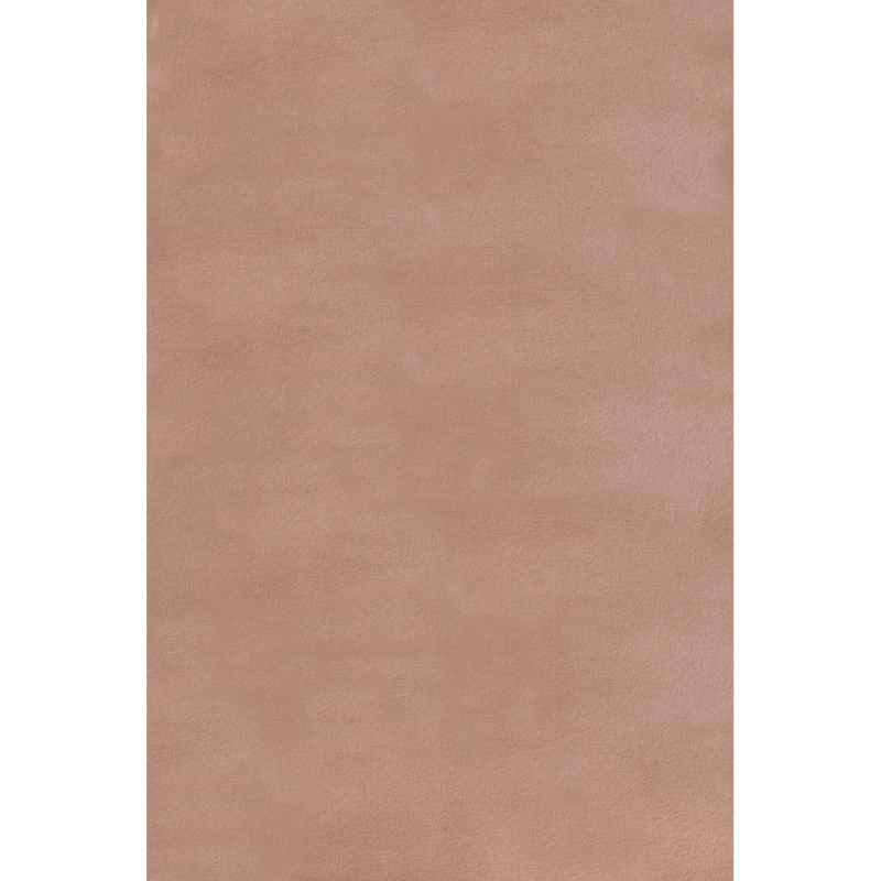 Luxe Faux Fur Modern Plain Rug in Beige