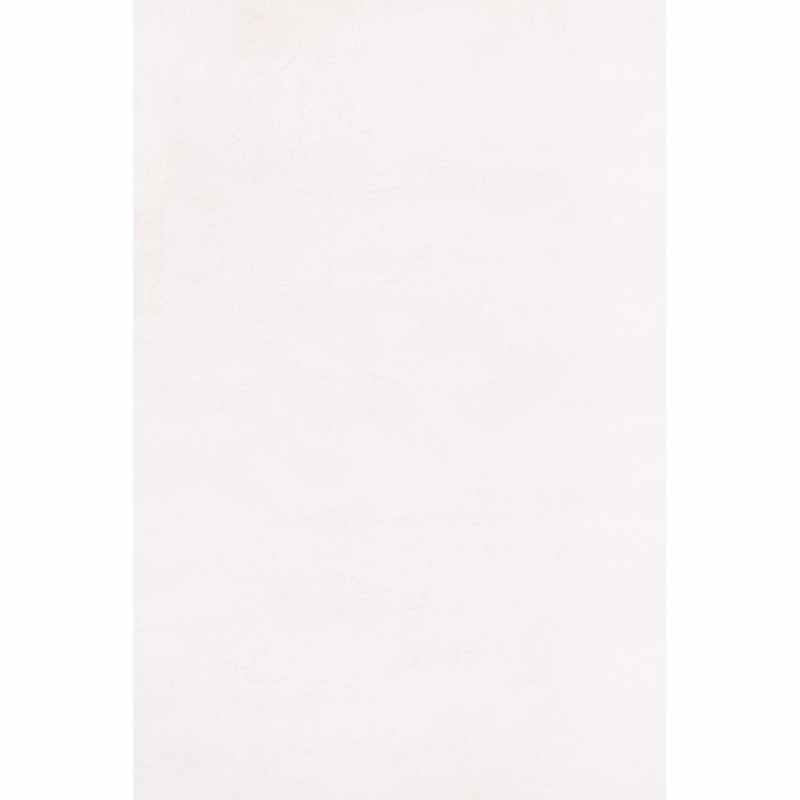 Luxe Faux Fur Modern Plain Rug in Ivory White