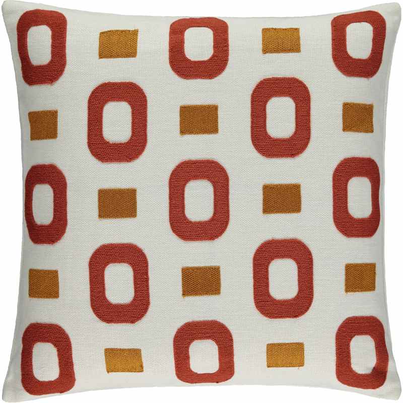 Maakola Geometric Cushion by William Yeoward in Spice Orange