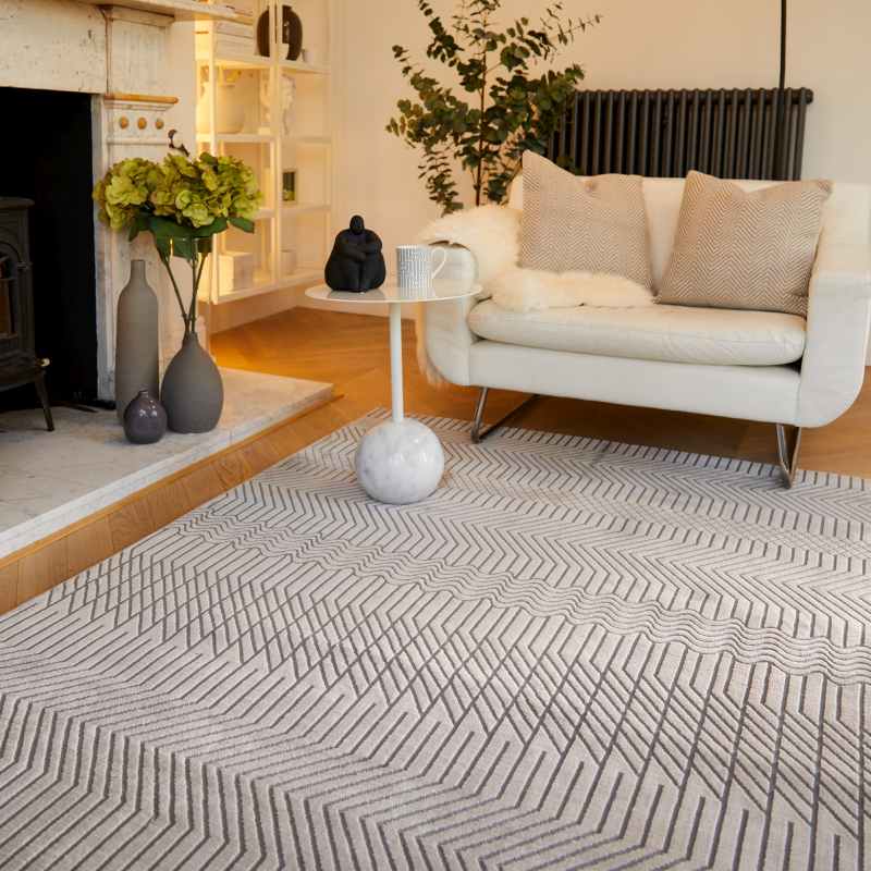 Origins Mamara Geometric Textured Rug in Multi