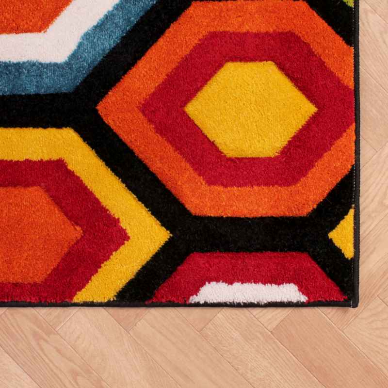 Spectra Marco Carved Geometric Modern Rugs in Multi