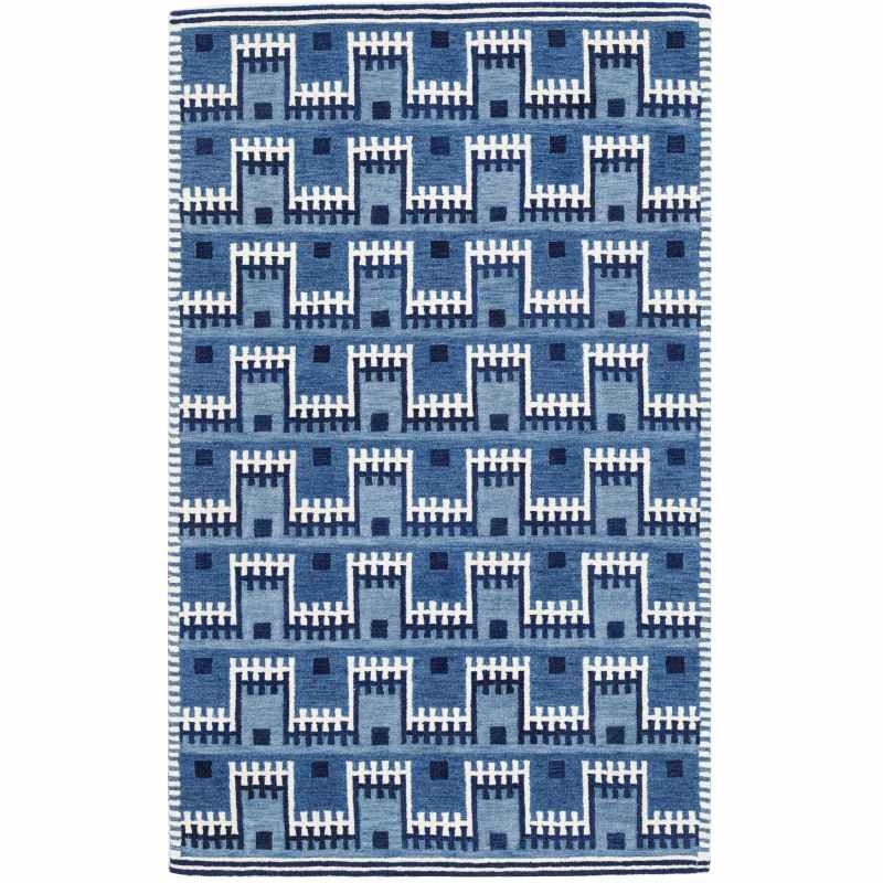 Marga Designer Wool rugs by William Yeoward in Indigo Blue