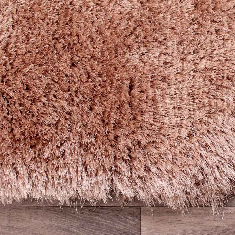 Mayfair Modern Plain Shaggy Rugs in Champagne Brown