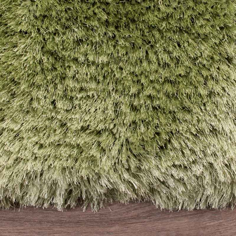 Mayfair Modern Plain Shaggy Rugs in Green