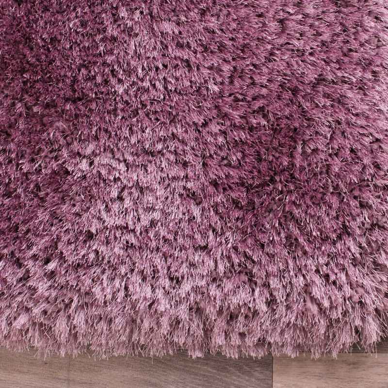 Mayfair Modern Plain Shaggy Rugs in Mauve