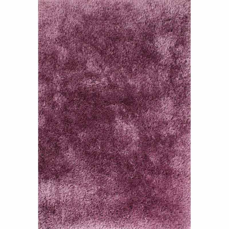 Mayfair Modern Plain Shaggy Rugs in Mauve