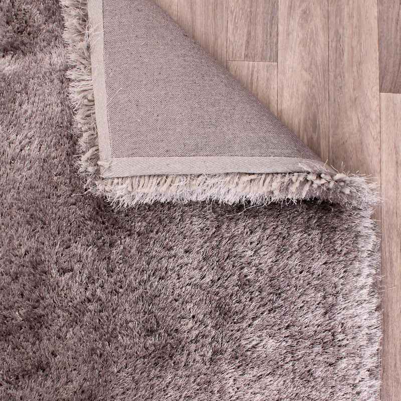 Mayfair Modern Plain Shaggy Rugs in Silver Grey