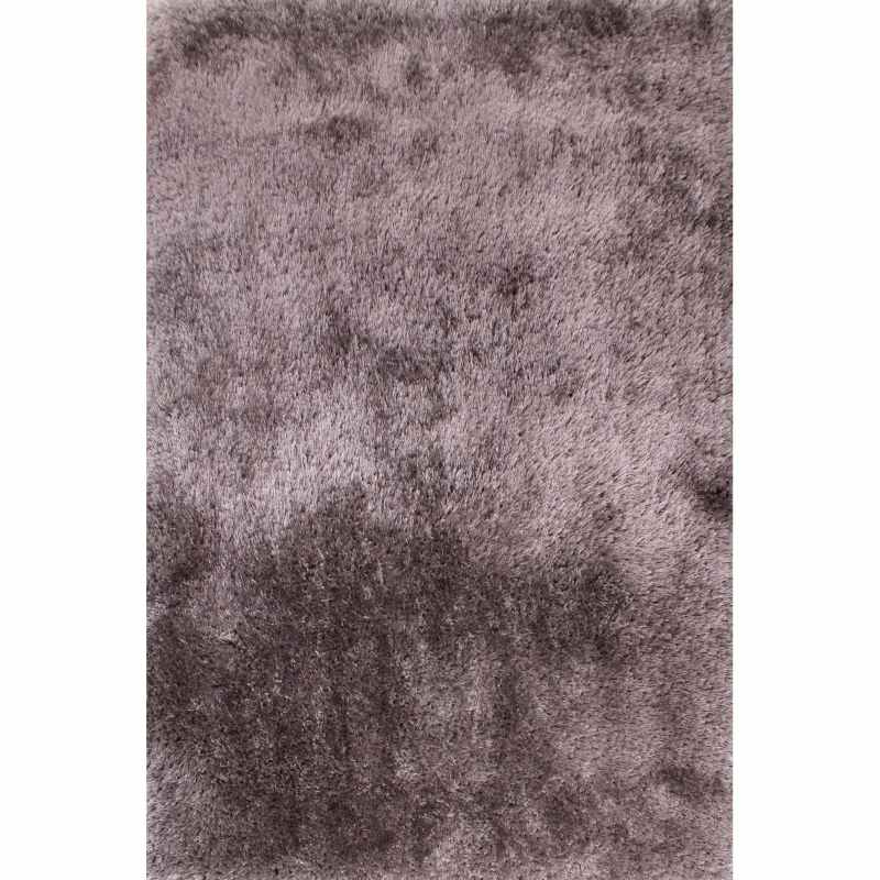 Mayfair Modern Plain Shaggy Rugs in Silver Grey
