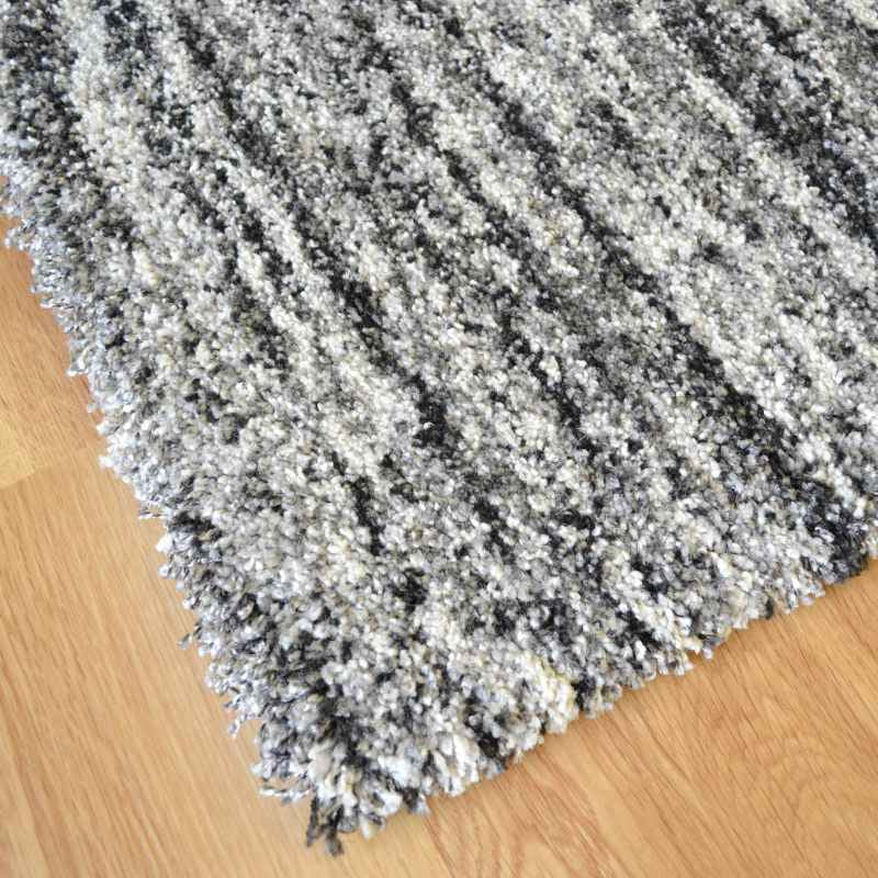 Mehari 23067 4258 Abstract Shaggy Rugs in Grey Multi