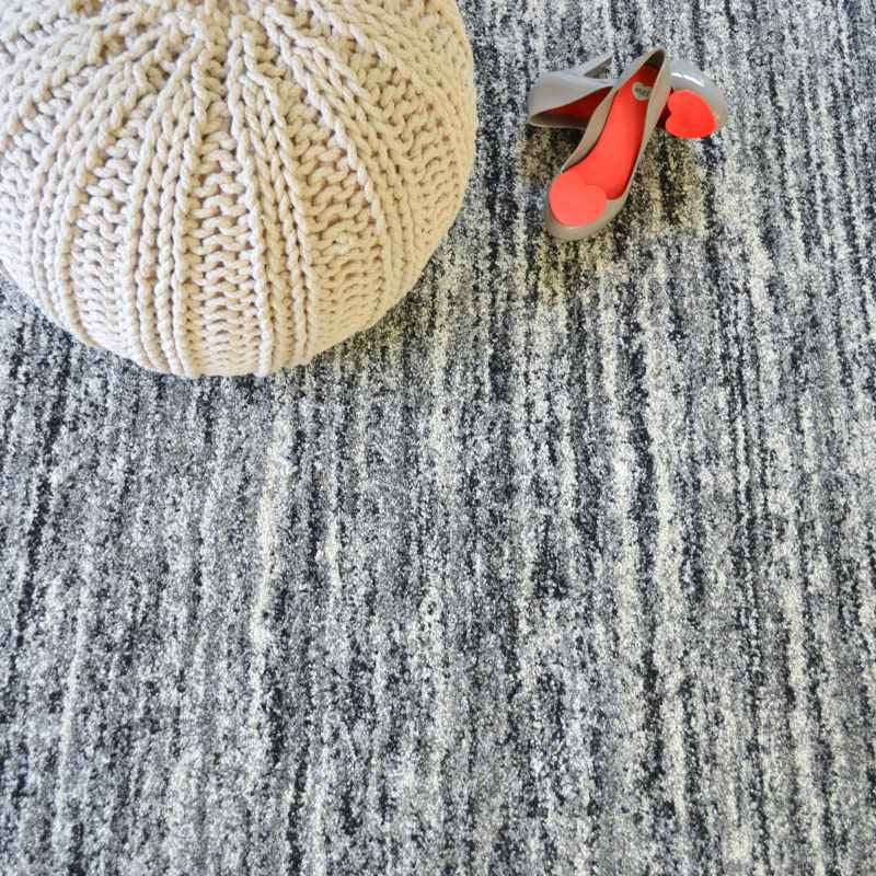 Mehari 23067 4258 Abstract Shaggy Rugs in Grey Multi