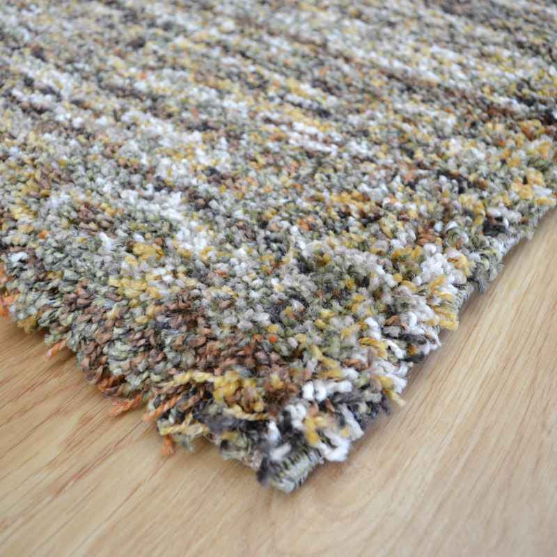 Mehari 23067 4275 Abstract Shaggy Rugs in Green Multi