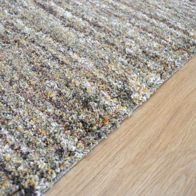 Mehari 23067 4275 Abstract Shaggy Rugs in Green Multi