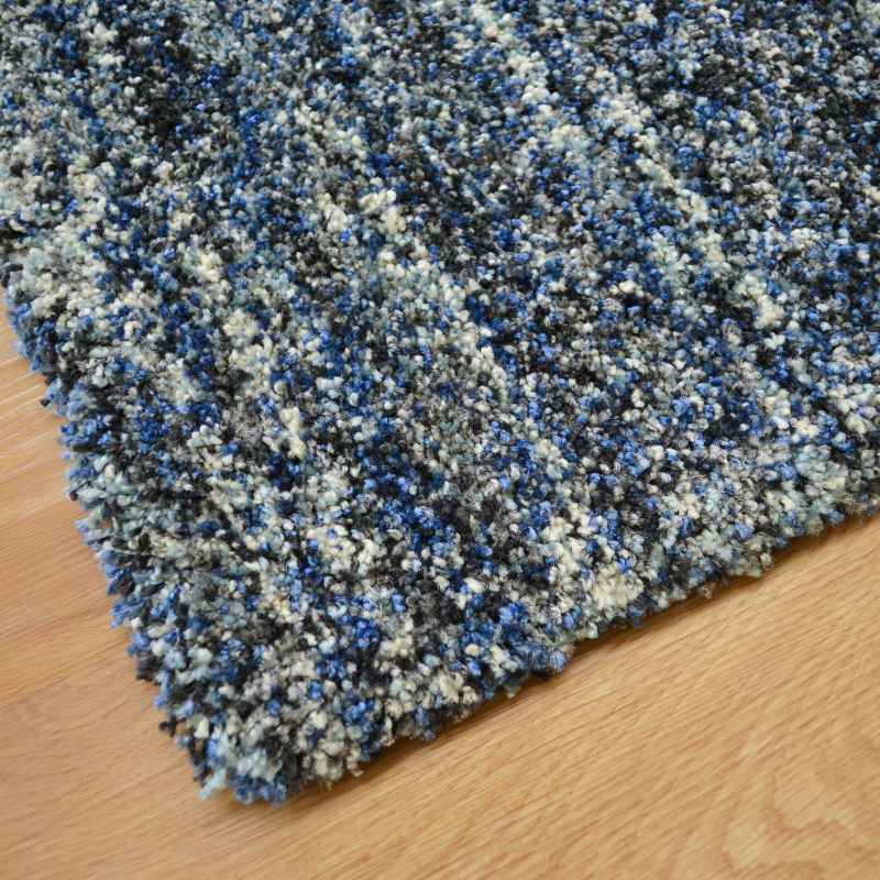 Mehari 23067 6141 Abstract Shaggy Rugs in Blue Multi
